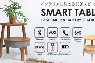 【IoT】音楽聞けて、充電もできるスマートテーブルが登場